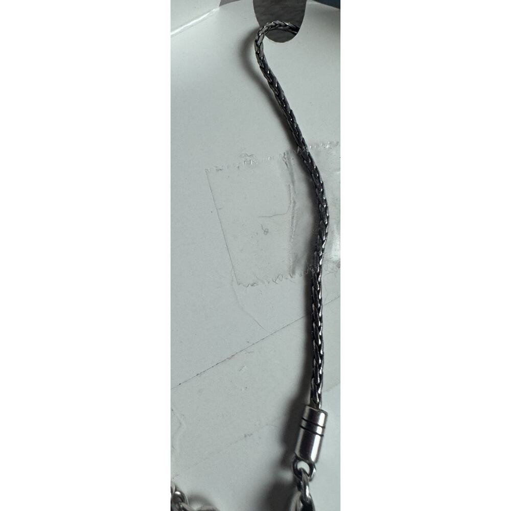 Brighton Cannes Necklace Blue Beaded Crystals & Silver Tone Charms 18" Adj. - Picture 5 of 8
